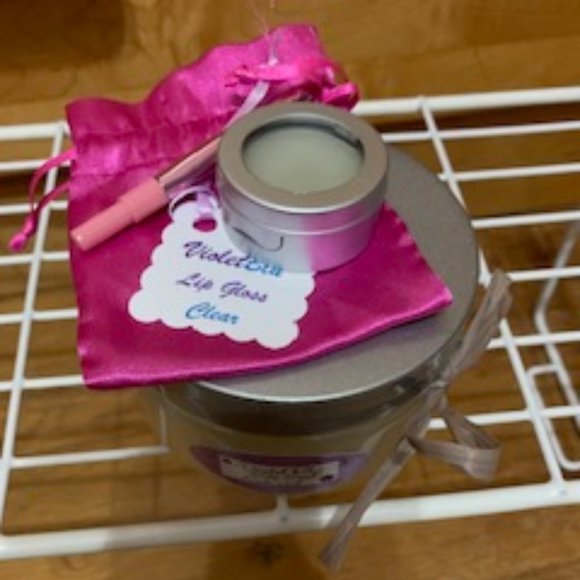 handmade  all natural  violet body scrub and lip gloss - Picture 3 of 4